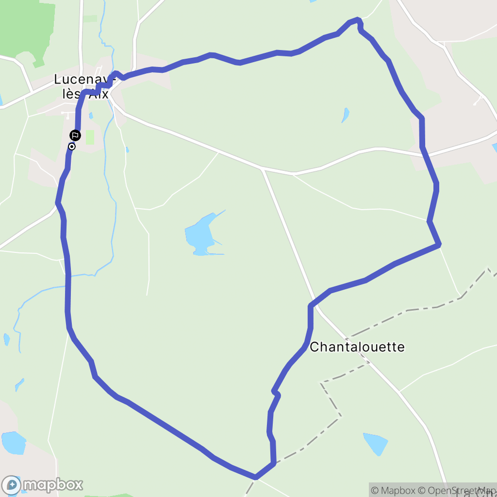 Lucenay-lès-Aix : carte du parcours de randonnée - France
