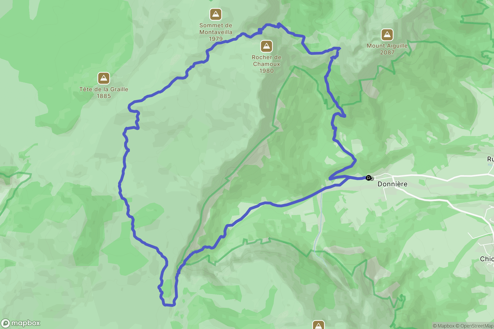 Chichiliane : carte du parcours de randonnée - France