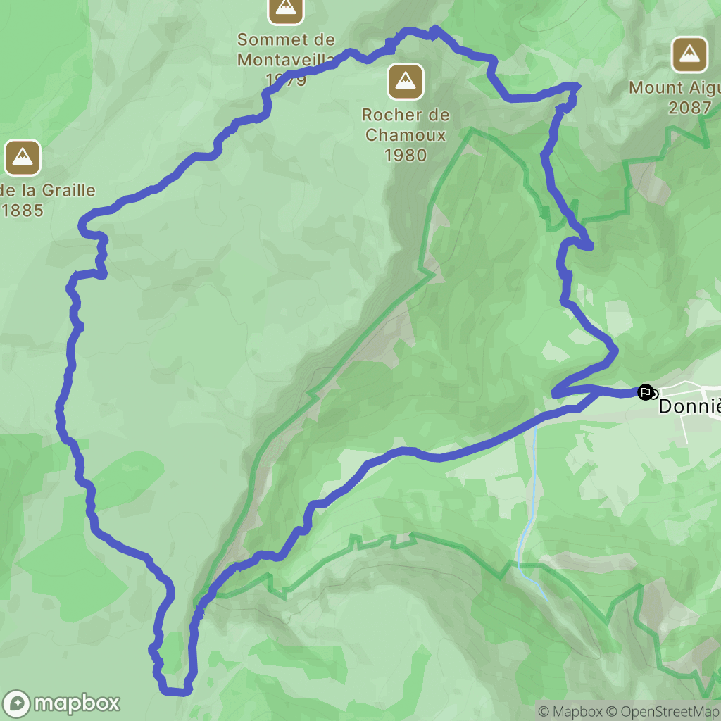 Chichiliane : carte du parcours de randonnée - France