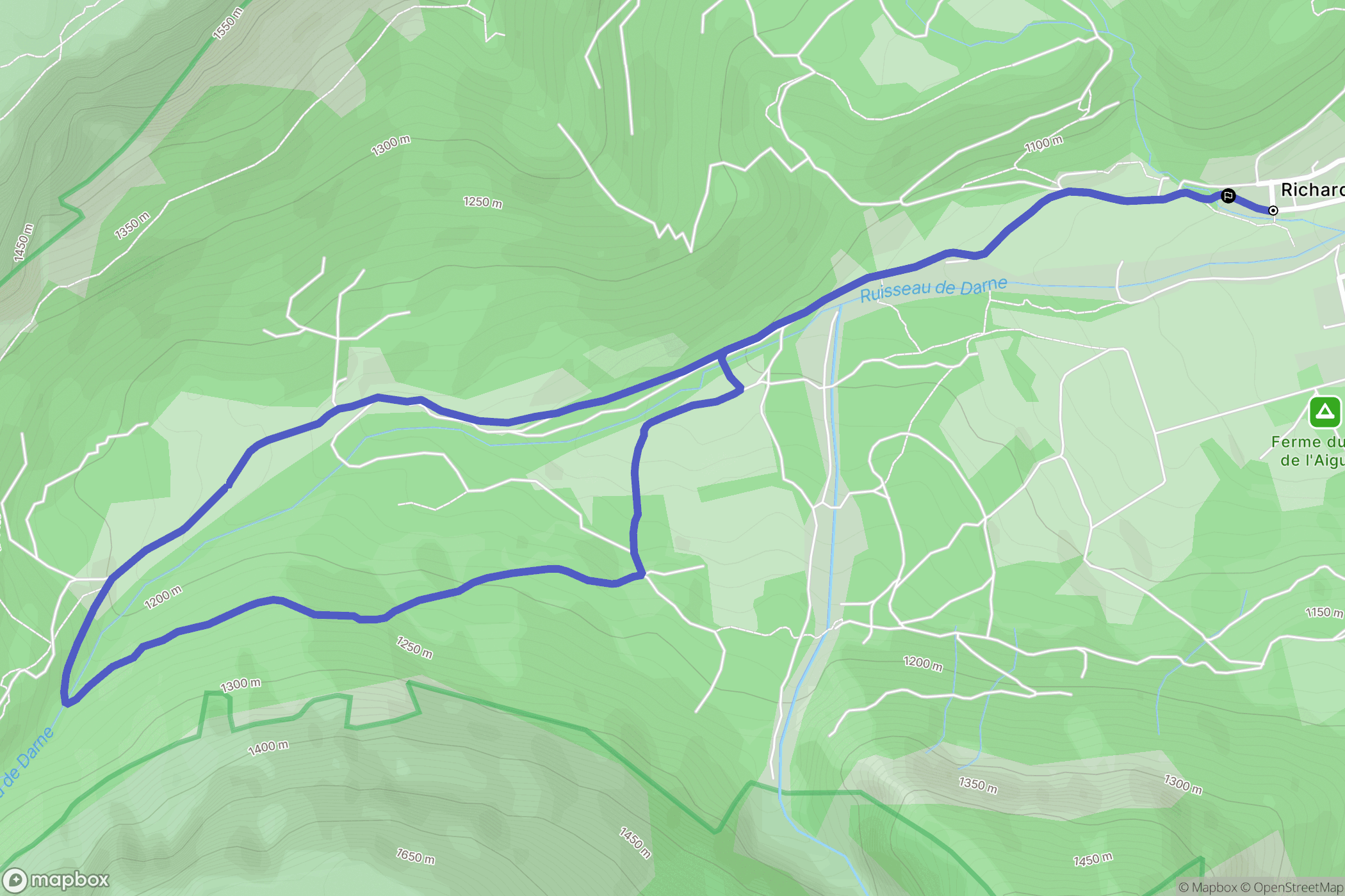 Chichiliane : carte du parcours de randonnée - France