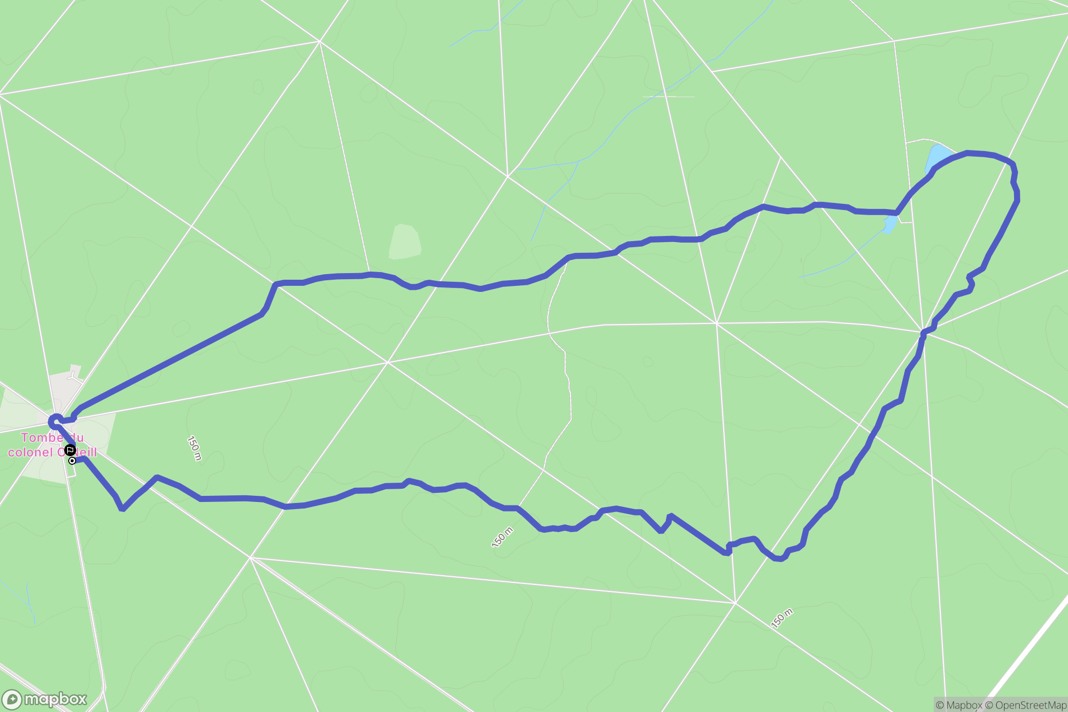 Montereau : carte du parcours de randonnée - France