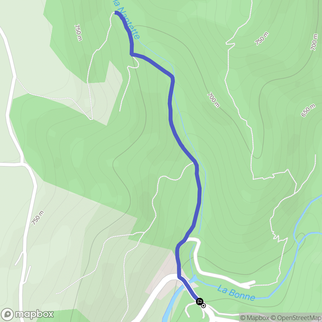 Le Pont Haut, La Mure : carte du parcours de randonnée - France