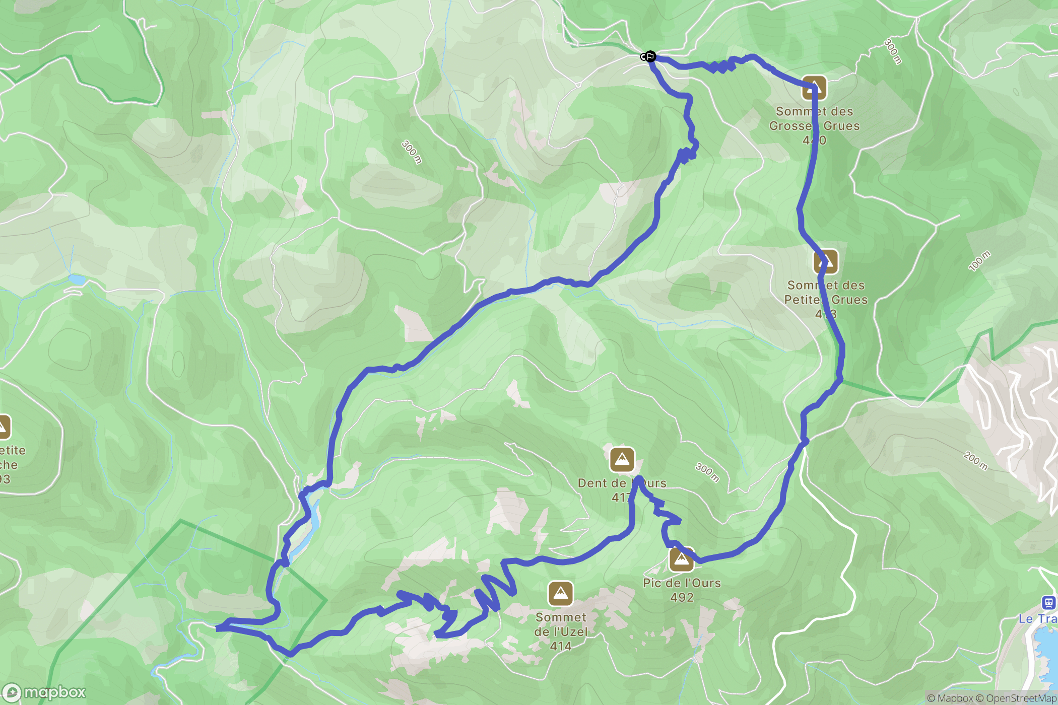 Mandelieu-la-Napoule : carte du parcours de randonnée - France