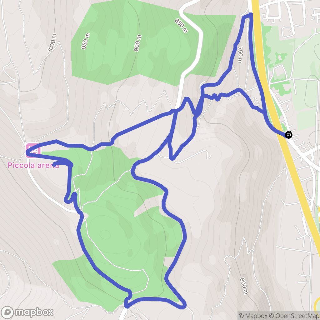 Avezzano : carte du parcours de randonnée - Italy