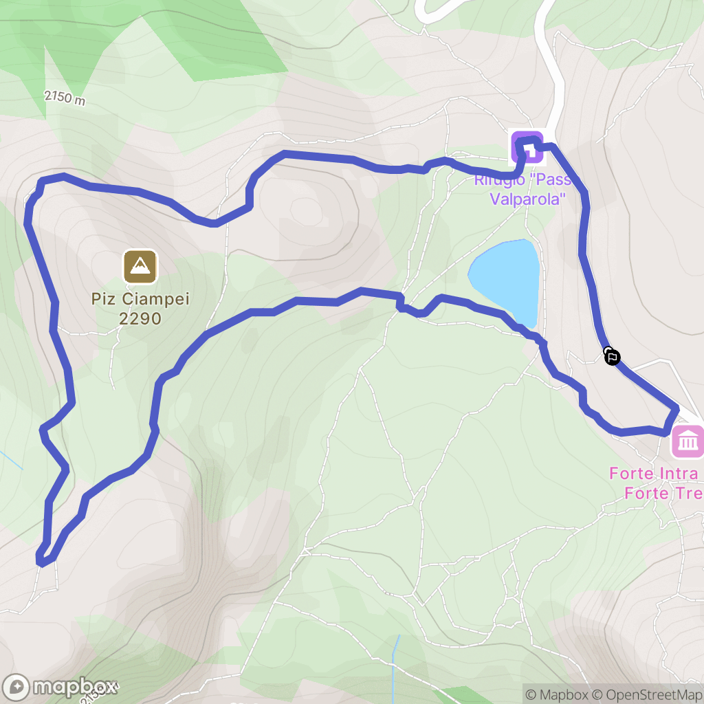 Cortina d'Ampezzo : carte du parcours de randonnée - Italy