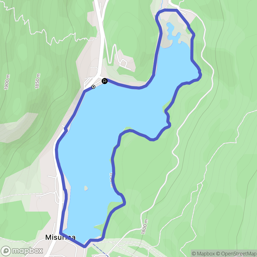 Misurina : carte du parcours de randonnée - Italy