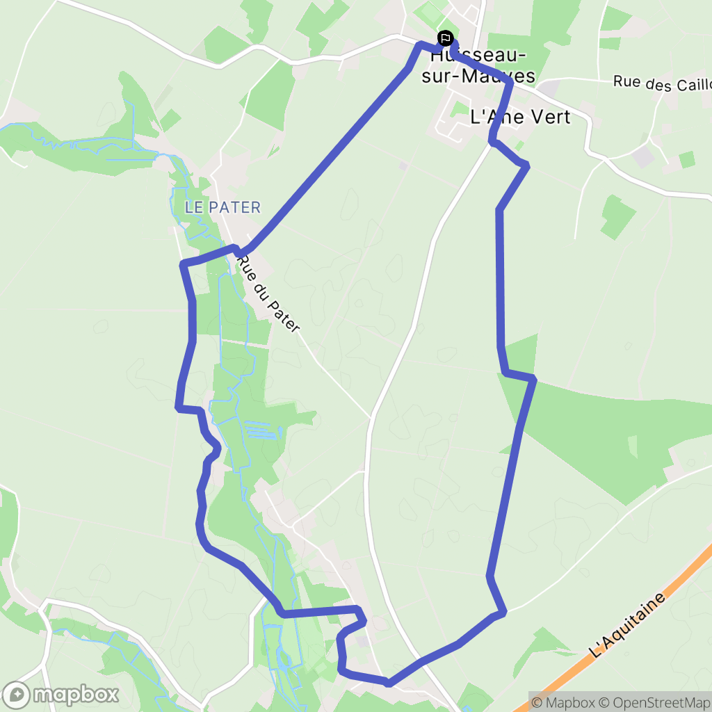 Huisseau-sur-Mauves : carte du parcours de randonnée - France
