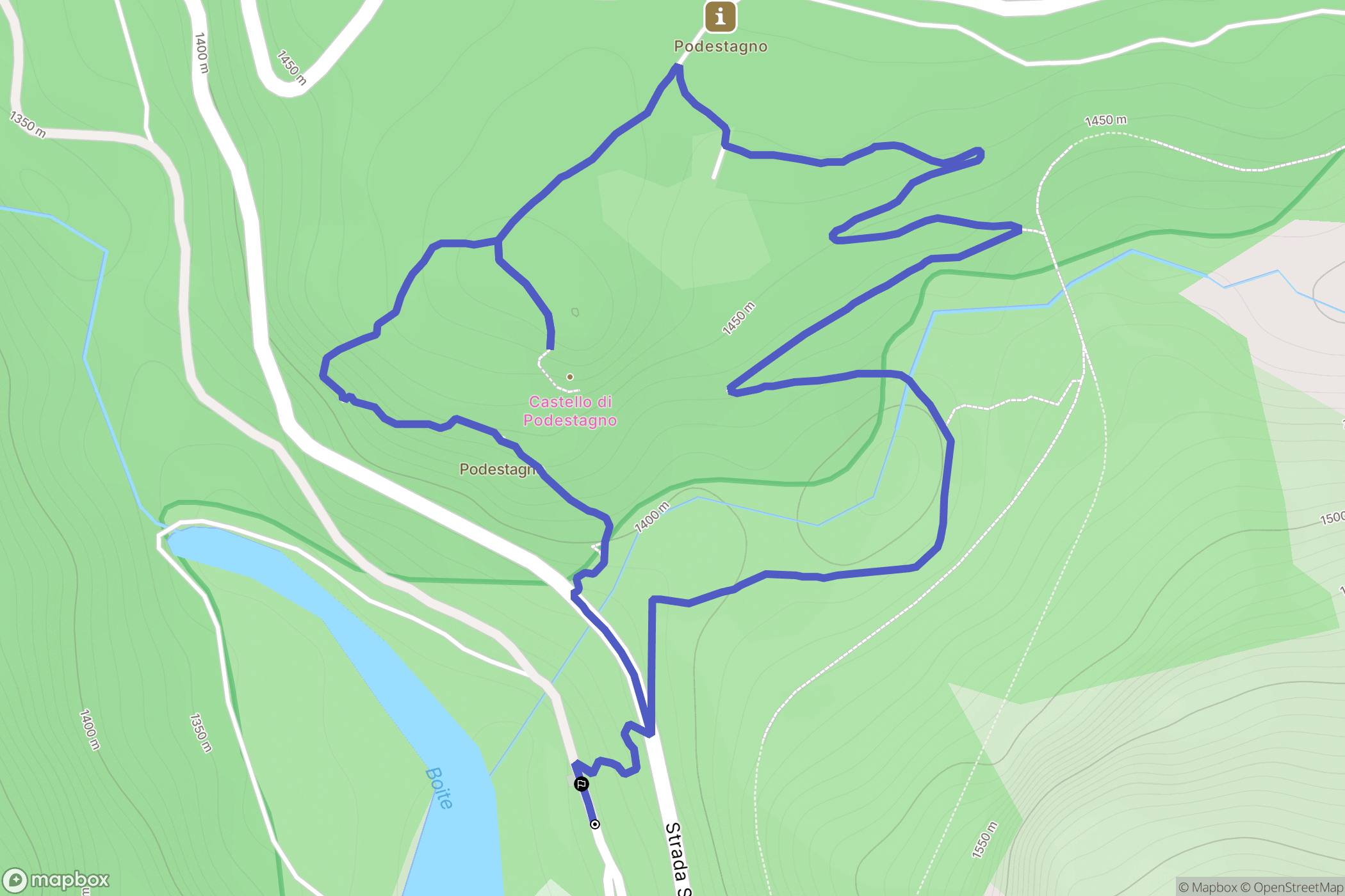 Cortina d'Ampezzo : carte du parcours de randonnée - Italy