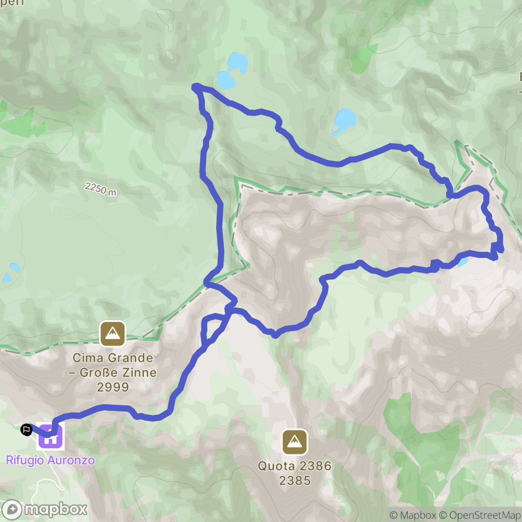Cortina d'Ampezzo : carte du parcours de randonnée - Italy