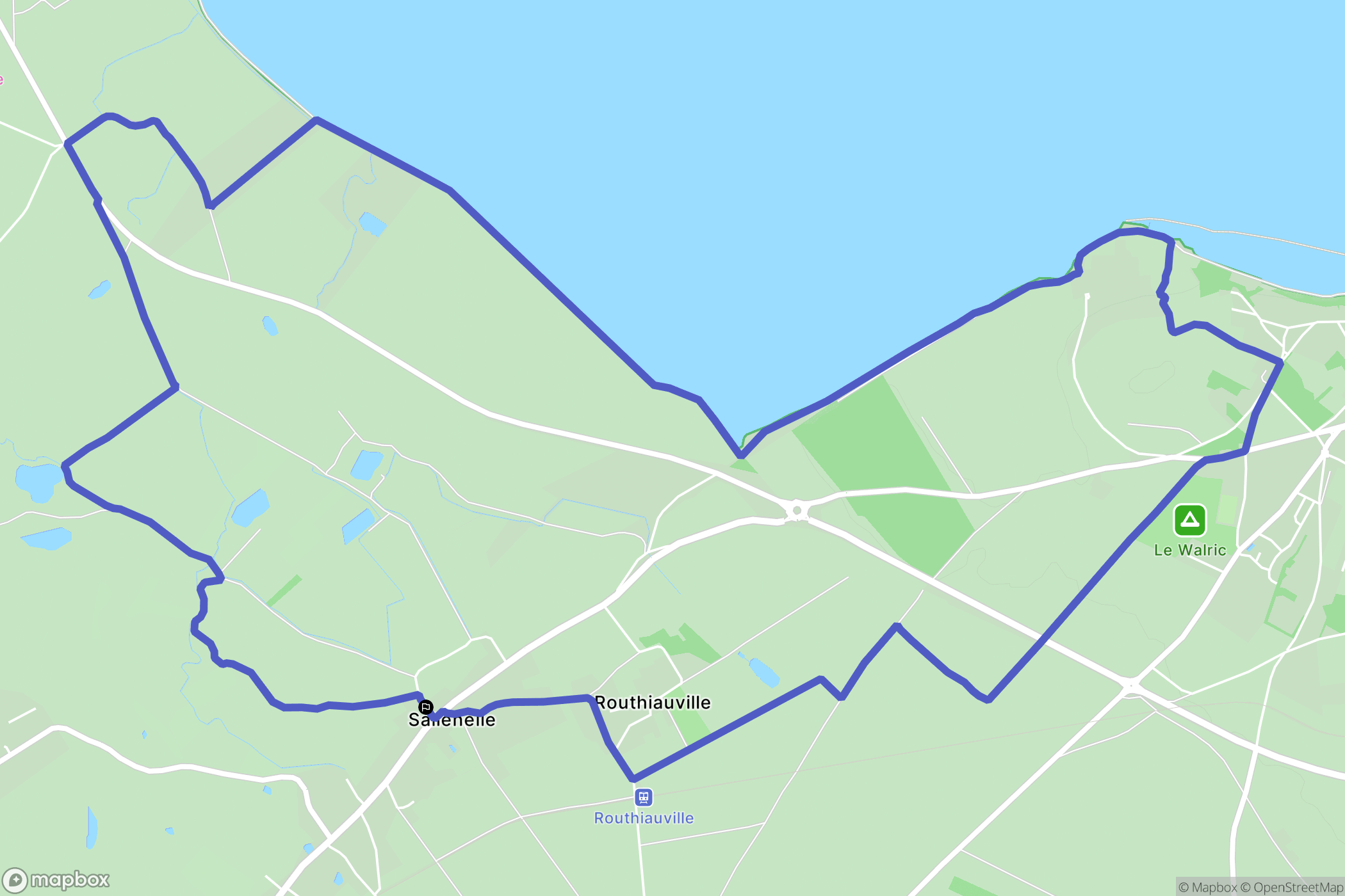 Saint-Valery-sur-Somme : carte du parcours de randonnée - France