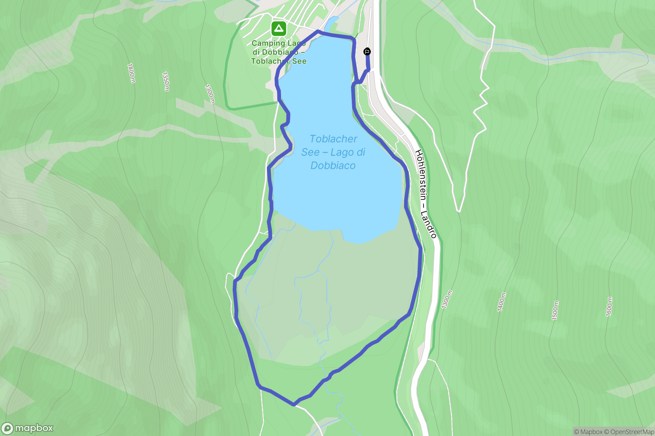 Cortina d'Ampezzo : carte du parcours de randonnée - Italy