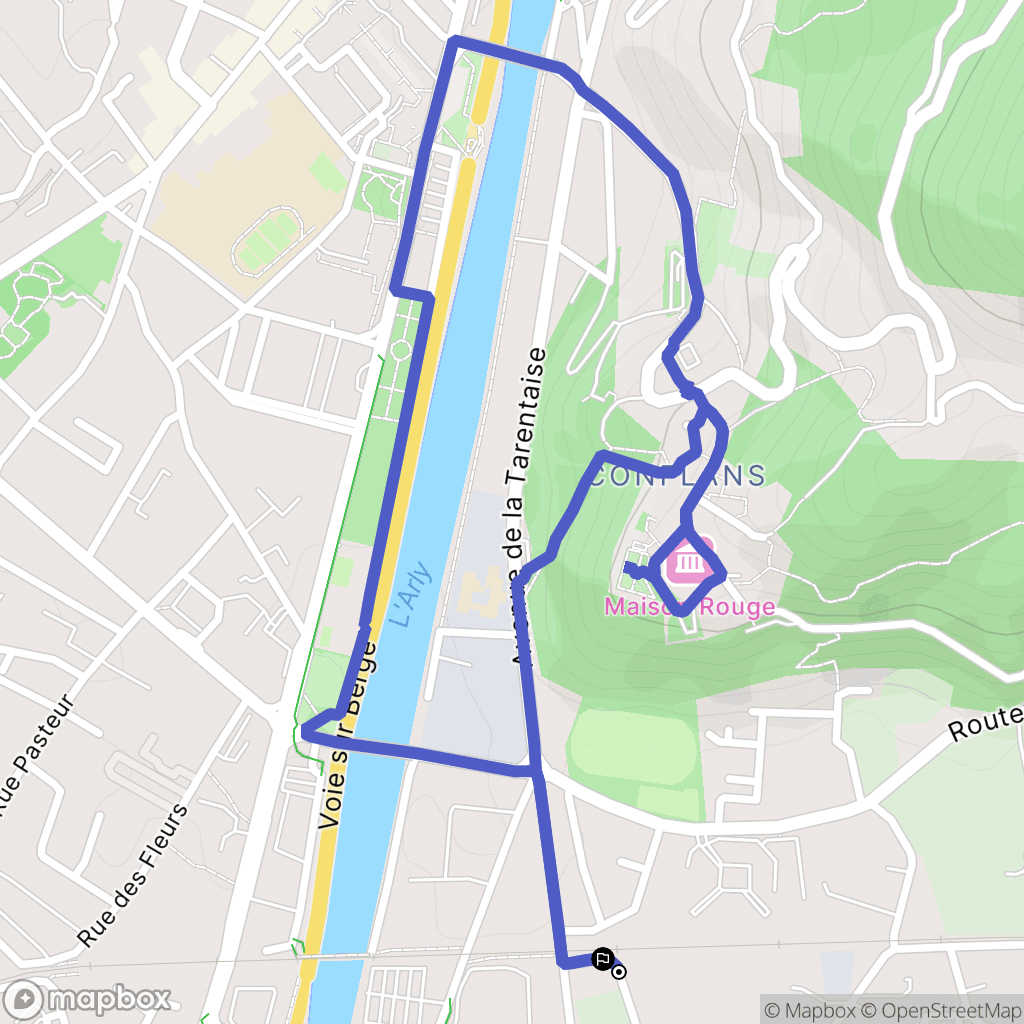 Conflans (Alberville) : carte du parcours de randonnée - France