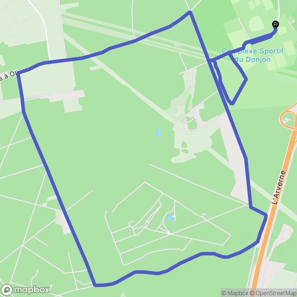 Olivet : carte du parcours de randonnée - France