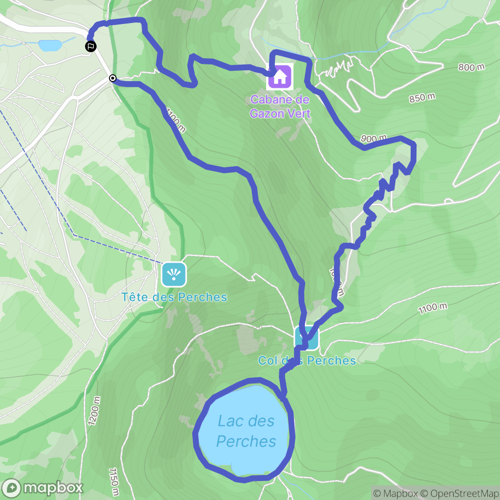 Saint-Maurice-sur-Moselle : carte du parcours de randonnée - France
