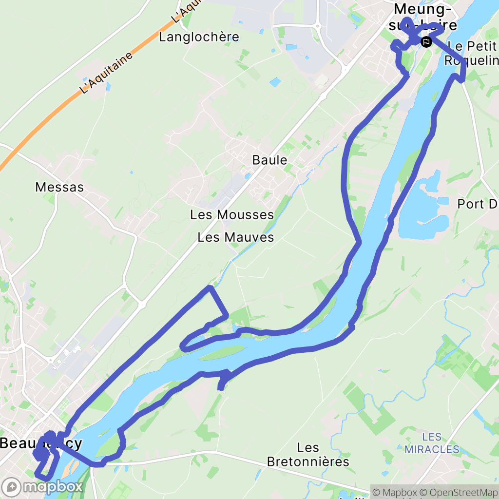 Meung-sur-Loire : carte du parcours de randonnée - France