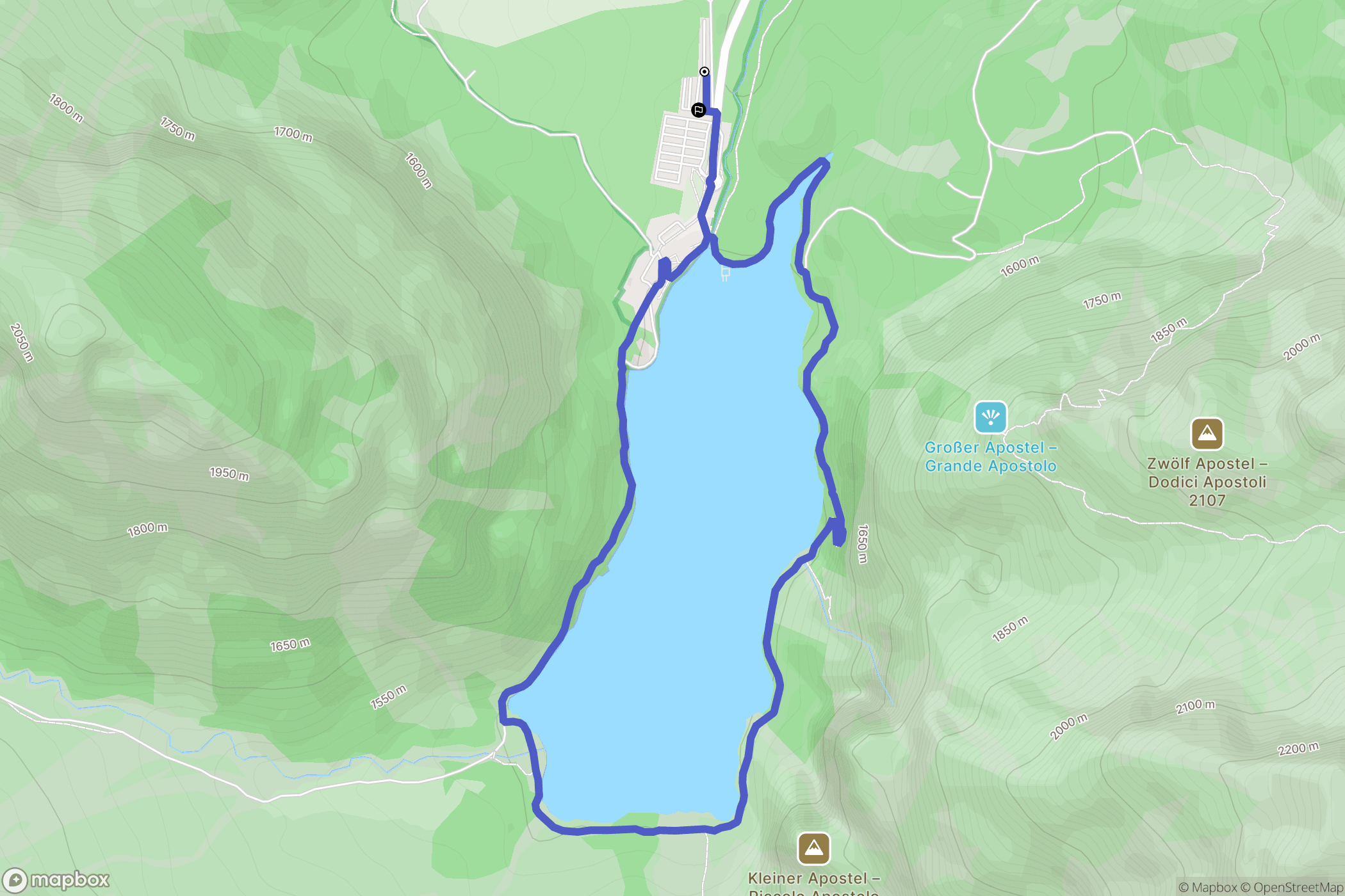 Bruneck : carte du parcours de randonnée - Italy