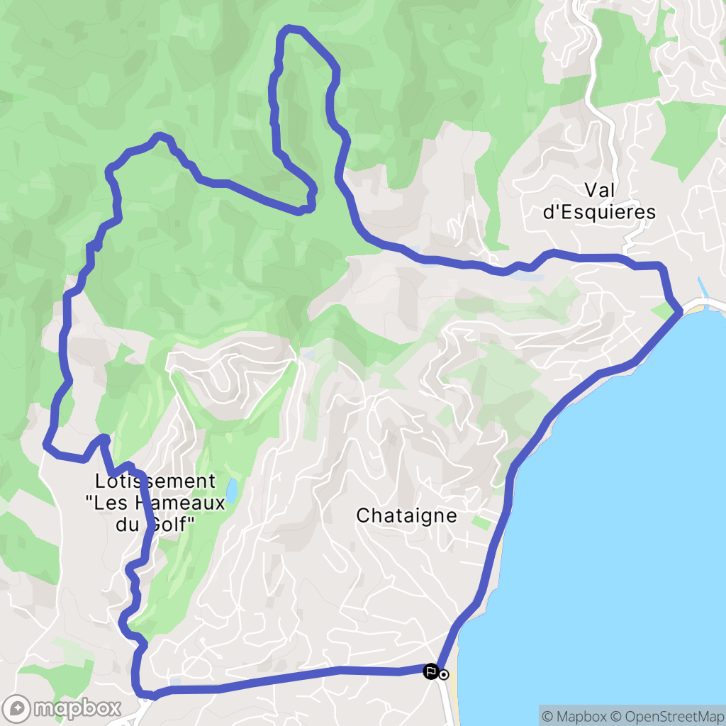Sainte-Maxime : carte du parcours de randonnée - France