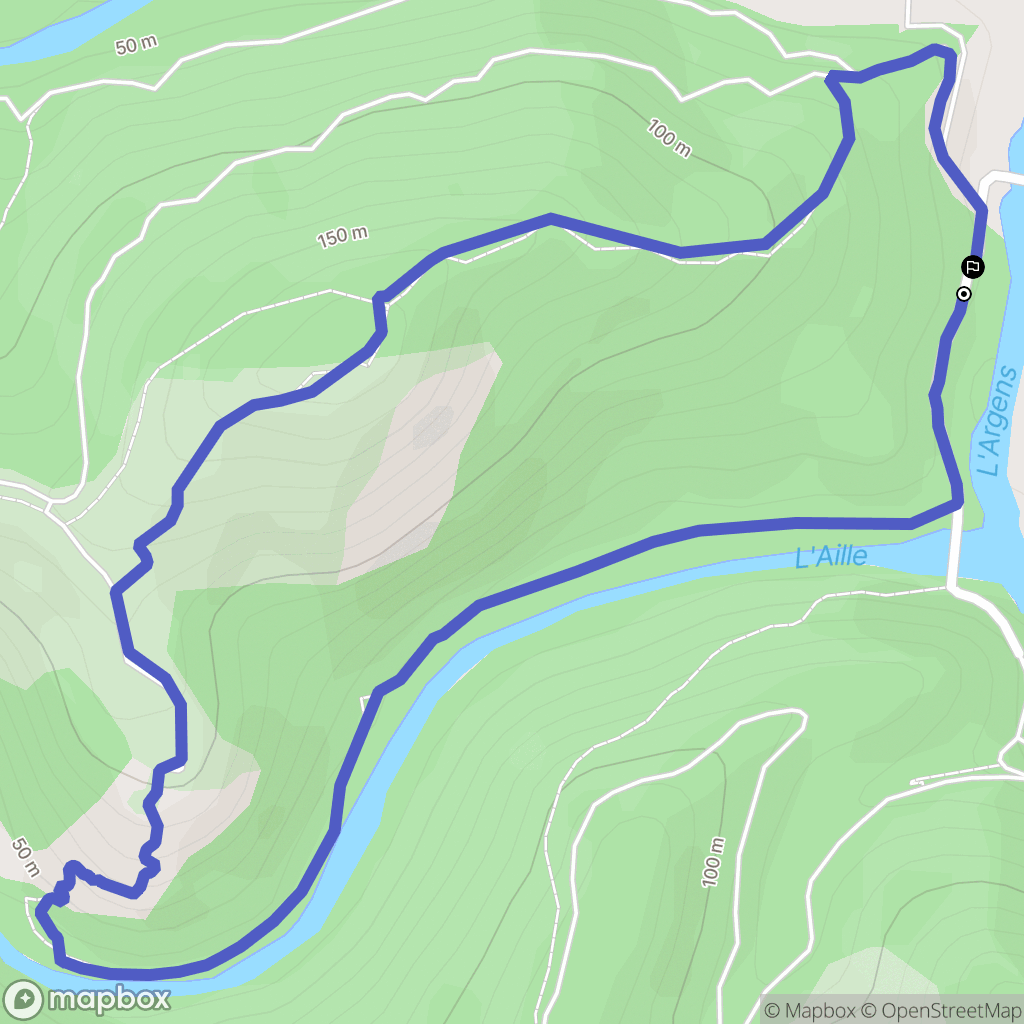 Les Arcs : carte du parcours de randonnée - France