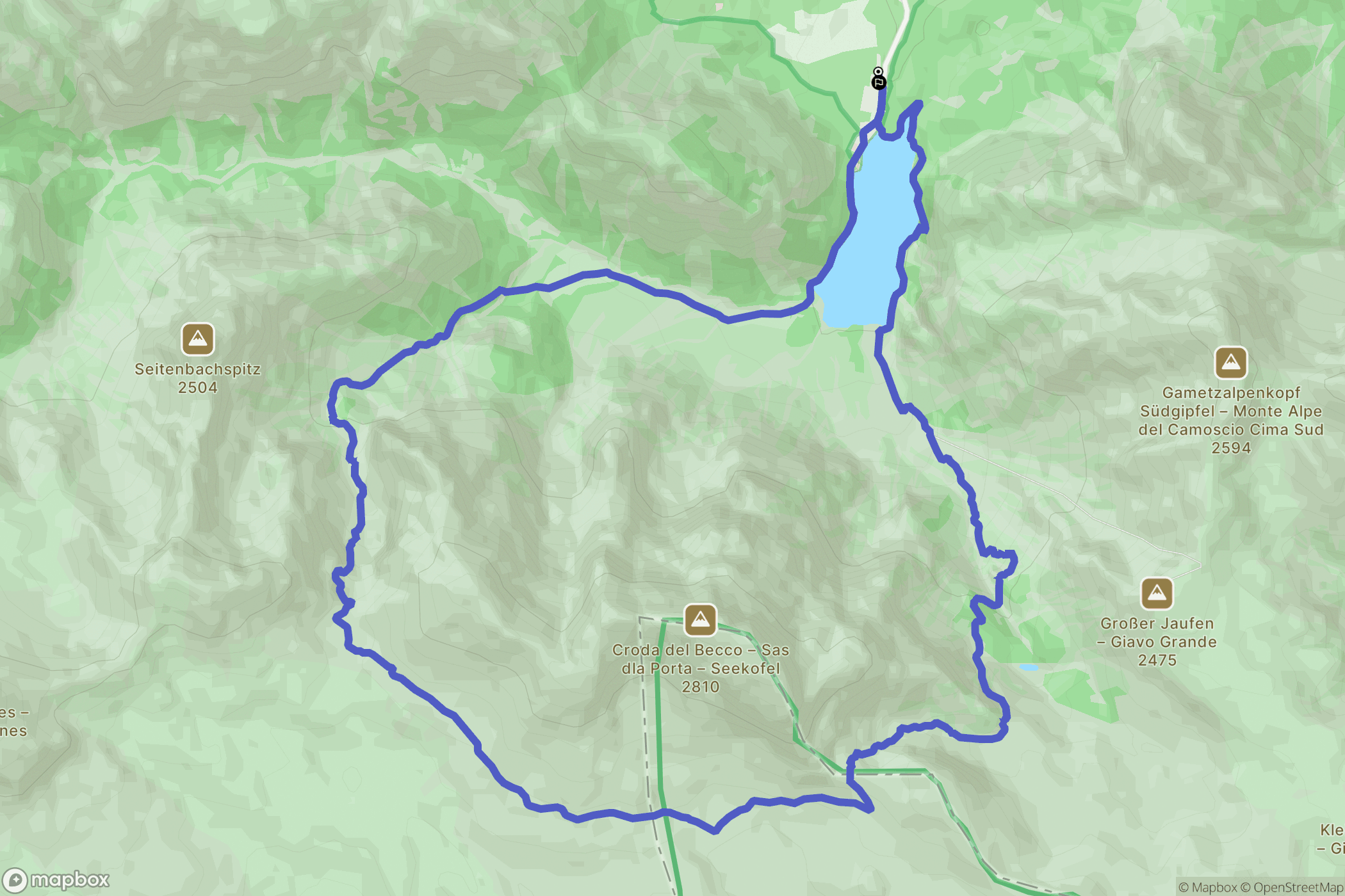 Cortina d'Ampezzo : carte du parcours de randonnée - Italy