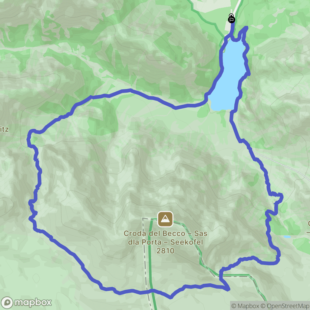 Cortina d'Ampezzo : carte du parcours de randonnée - Italy