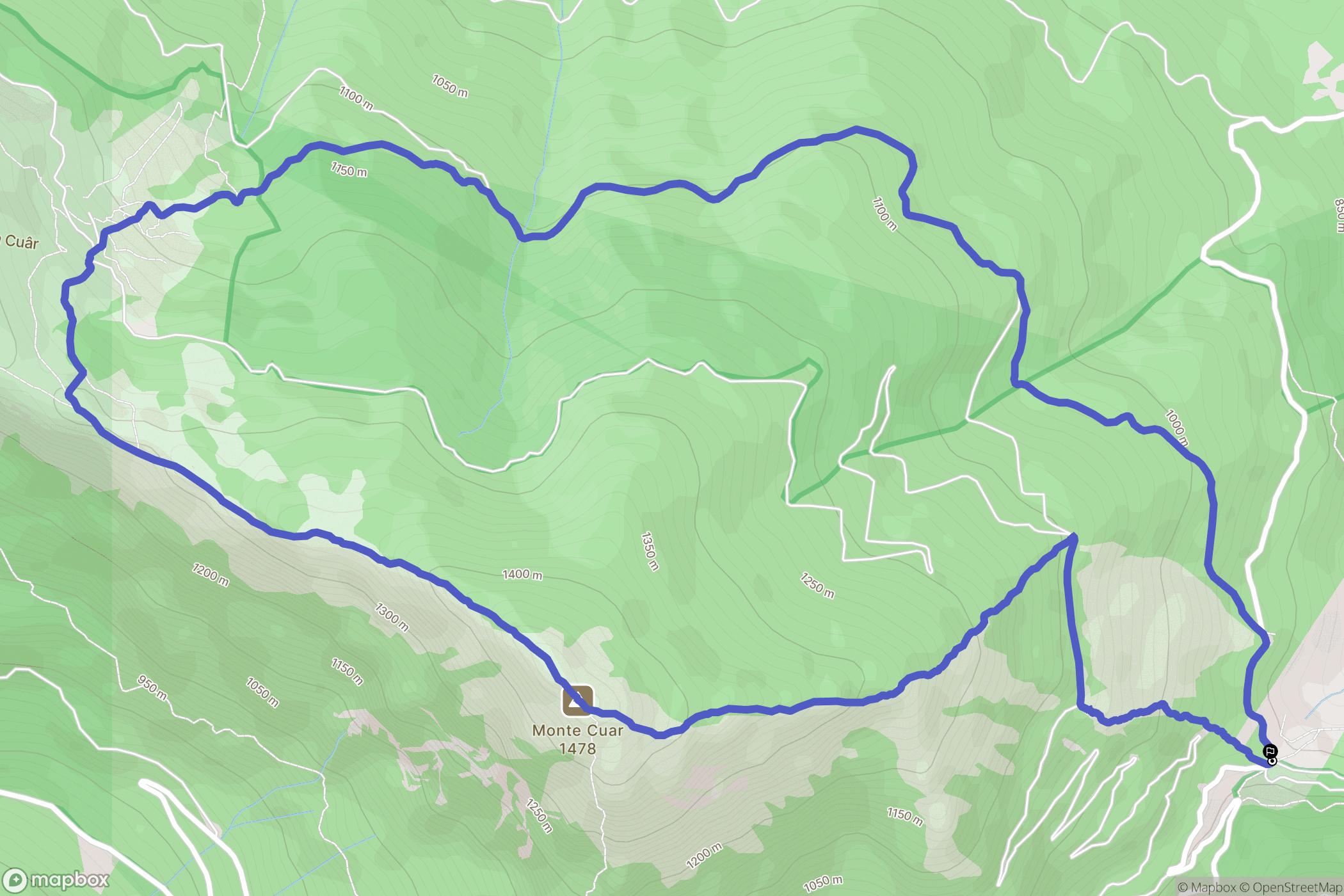 Peonis : carte du parcours de randonnée - Italy