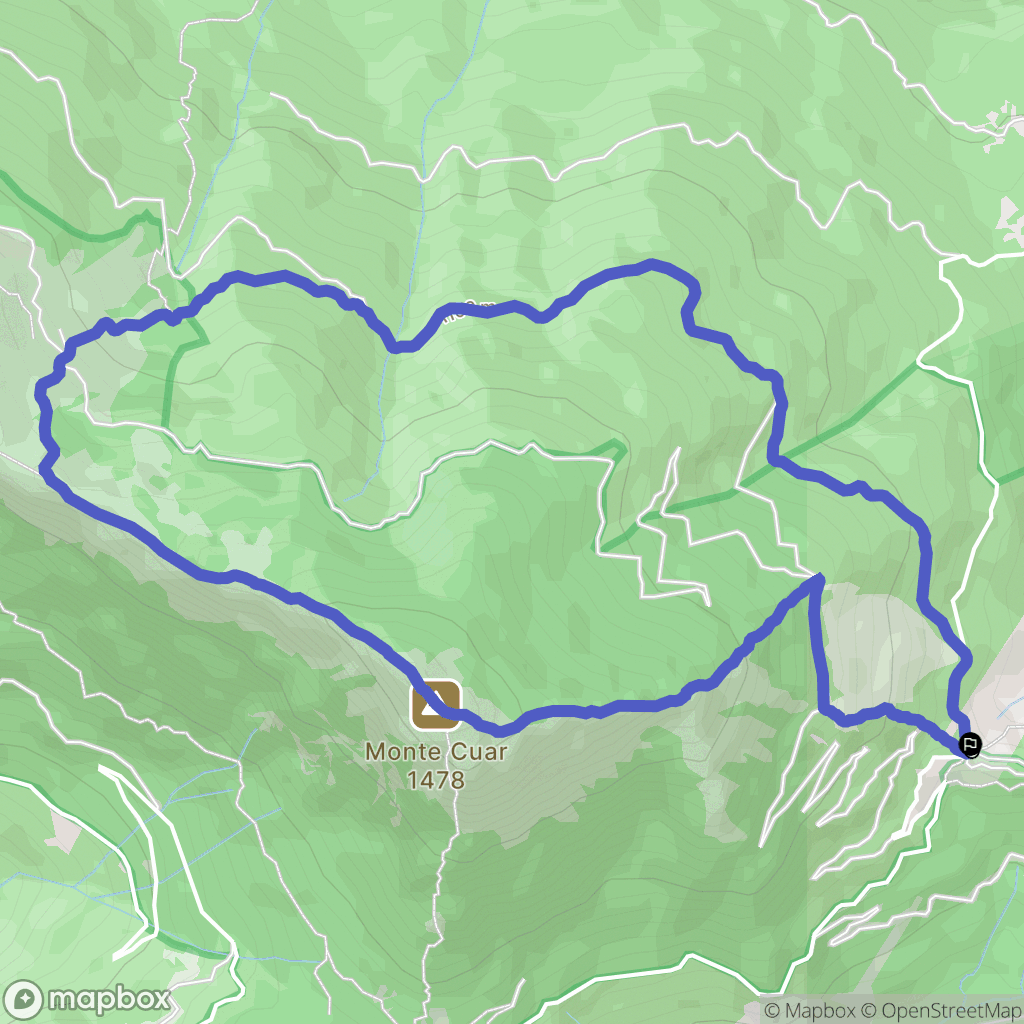 Peonis : carte du parcours de randonnée - Italy
