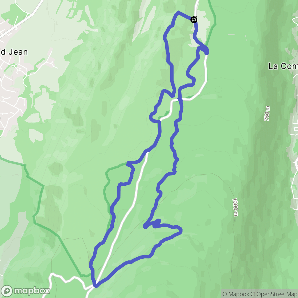 Sévrier : carte du parcours de randonnée - France