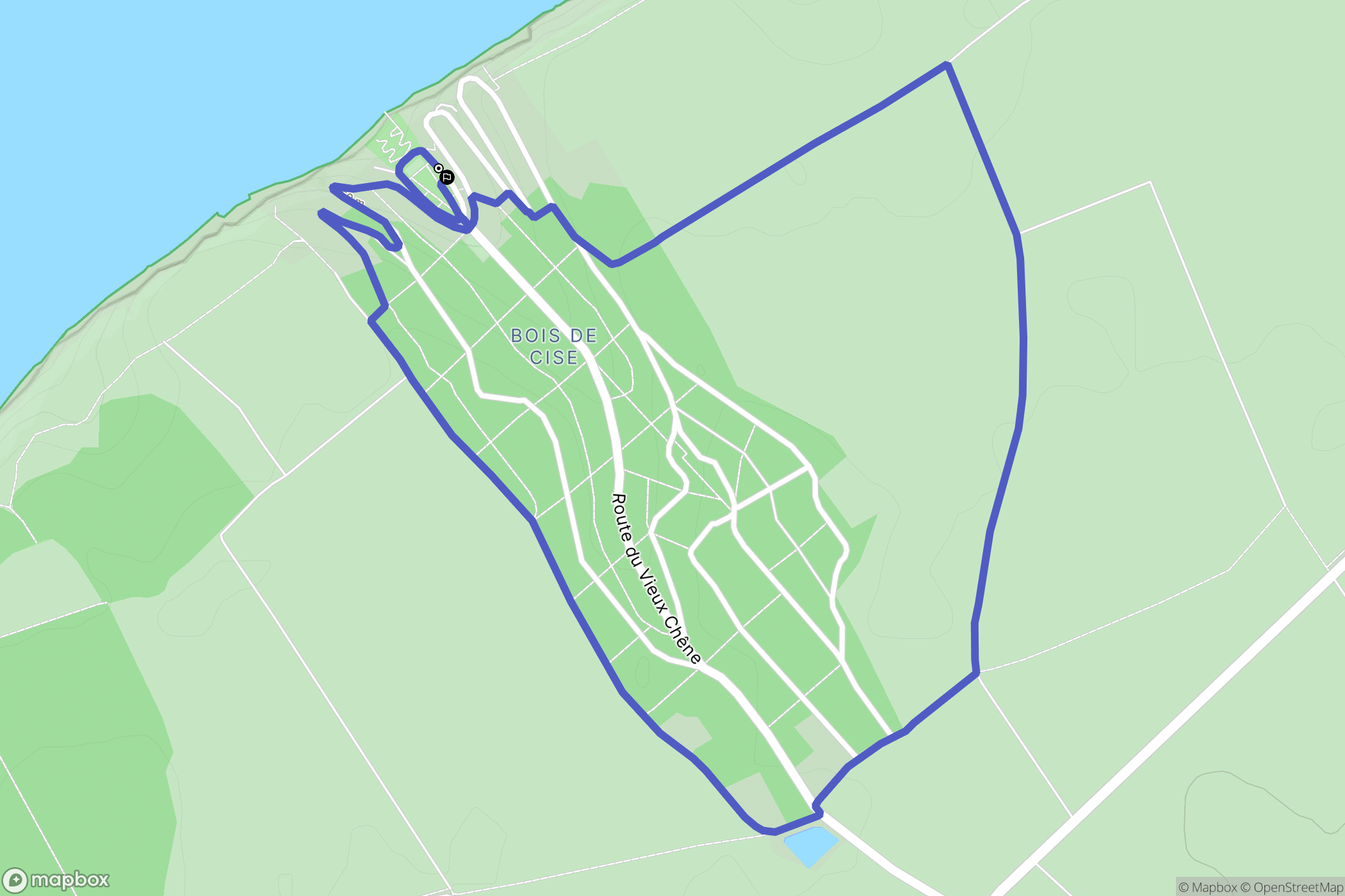Ault : carte du parcours de randonnée - France