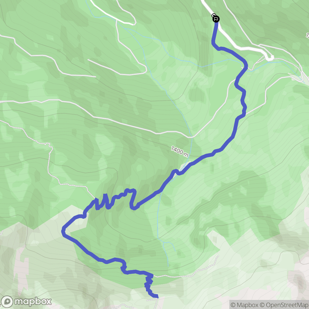 Prabert, Combe du Muret : carte du parcours de randonnée - France