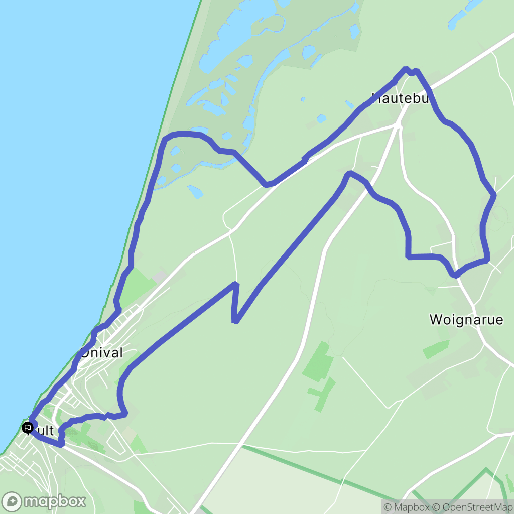 Ault : carte du parcours de randonnée - France