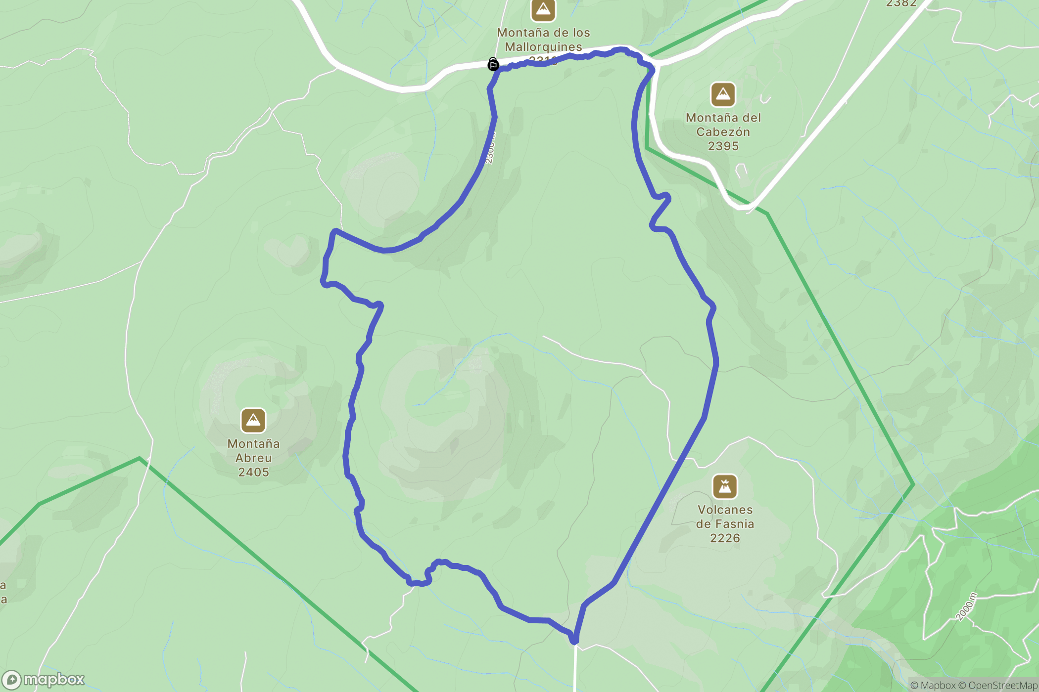 Las Cañadas del Teide : carte du parcours de randonnée - Spain