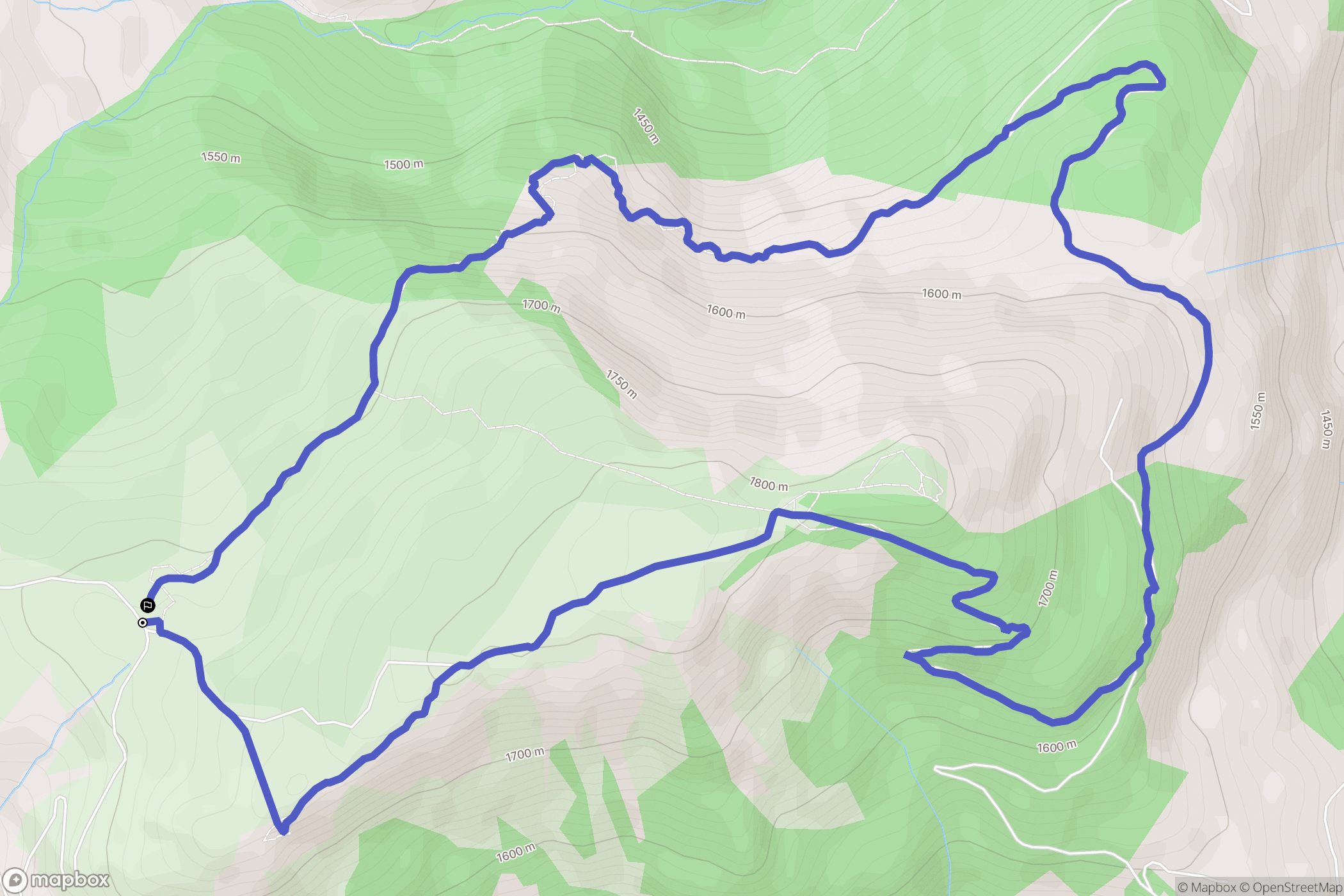 Flumet : carte du parcours de randonnée - France
