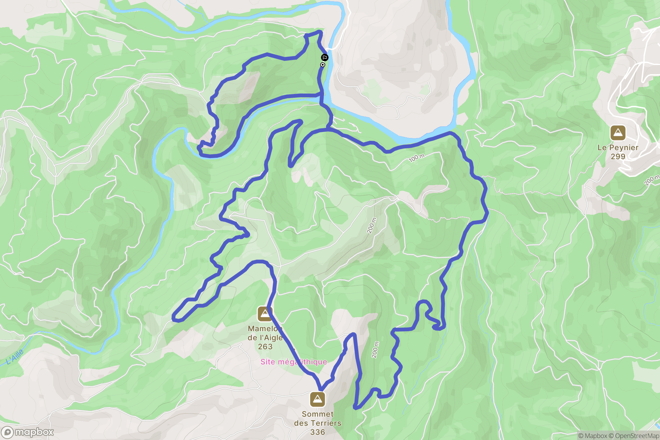 Les Arcs-sur-Argens : carte du parcours de randonnée - France