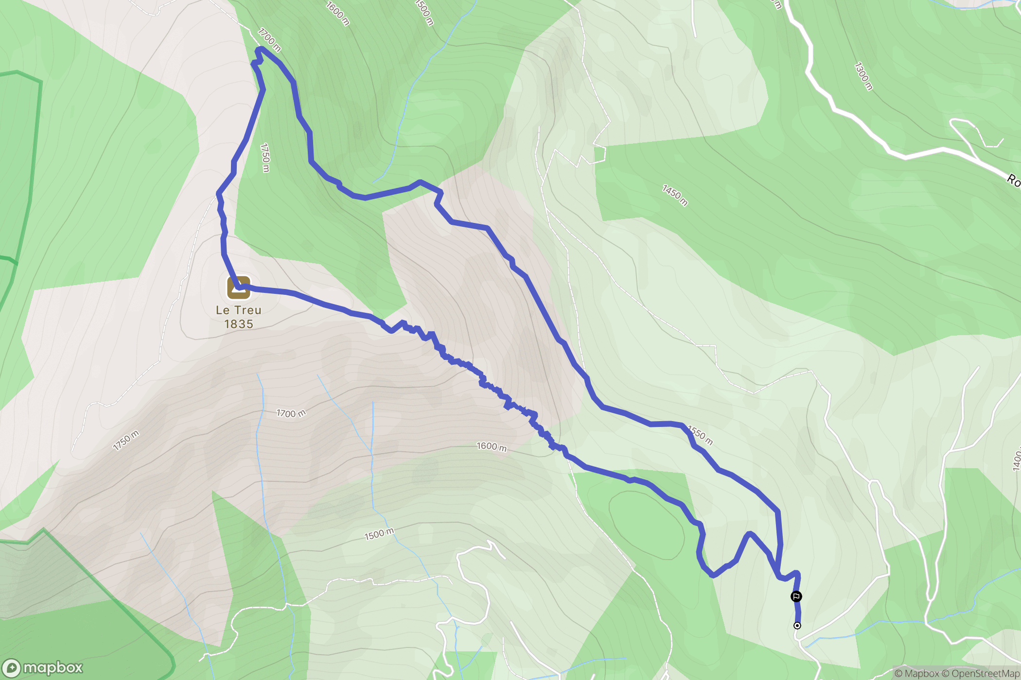 Saint-Nicolas-la-Chapelle : carte du parcours de randonnée - France