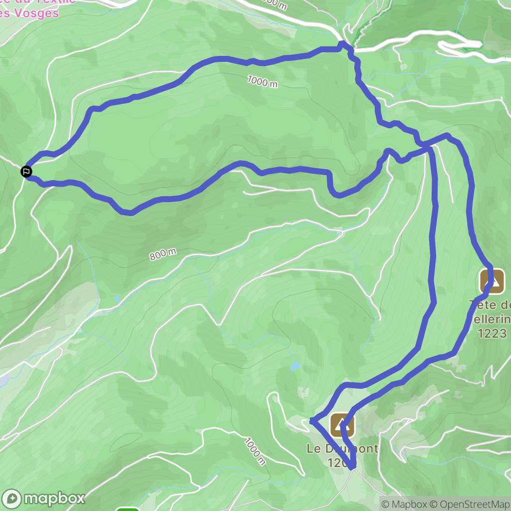 Bussang : carte du parcours de randonnée - France