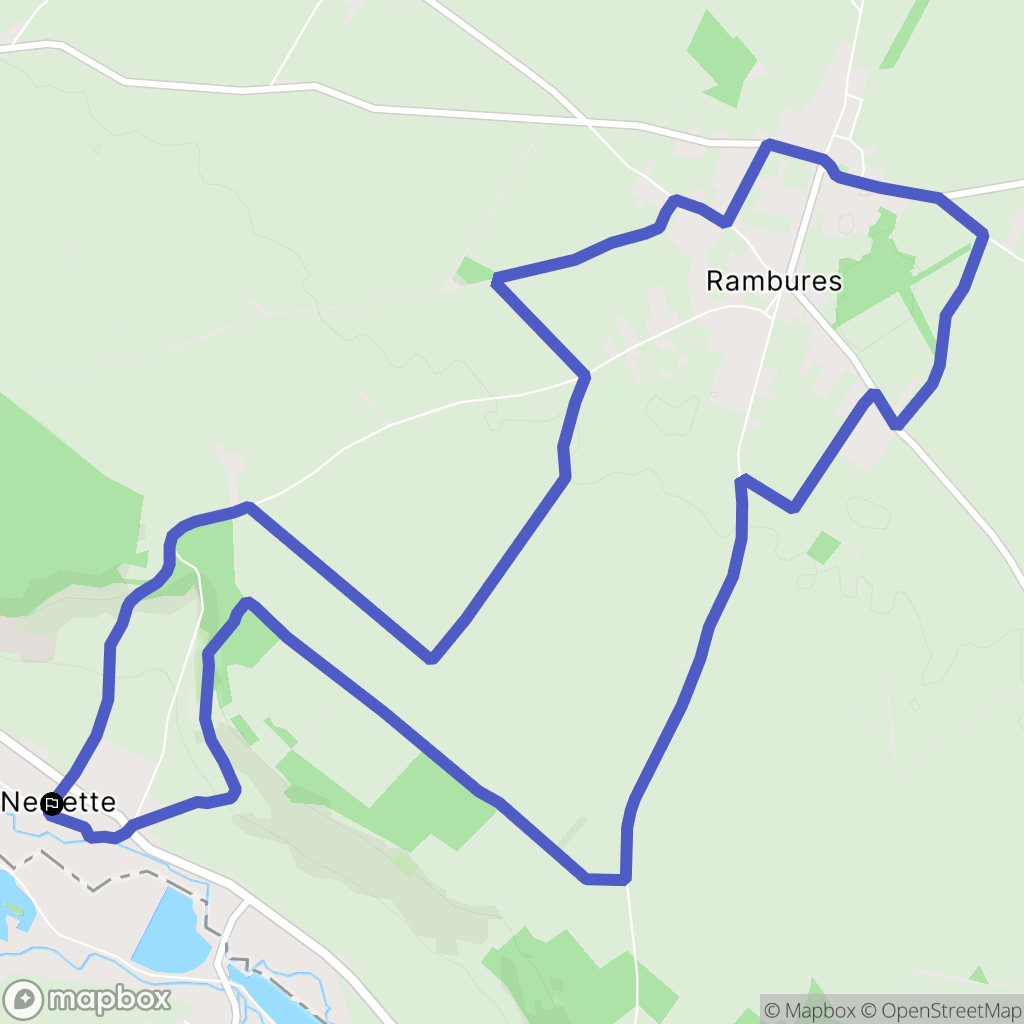 Neslette : carte du parcours de randonnée - France