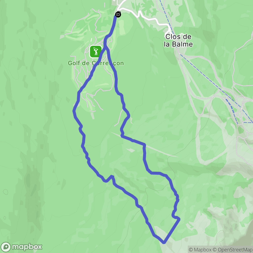 Corrençon-en-Vercors : carte du parcours de randonnée - France