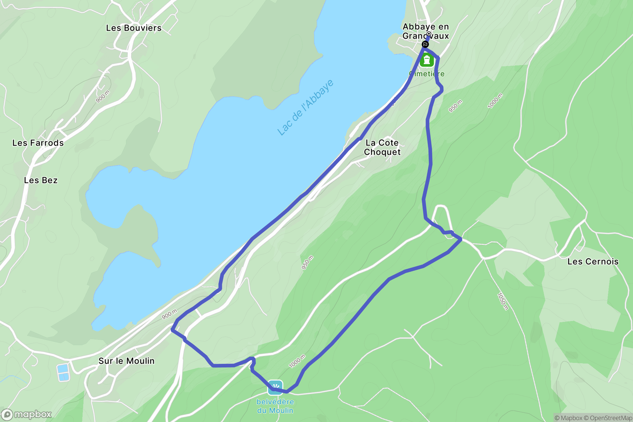 Grande-Rivière Château : carte du parcours de randonnée - France