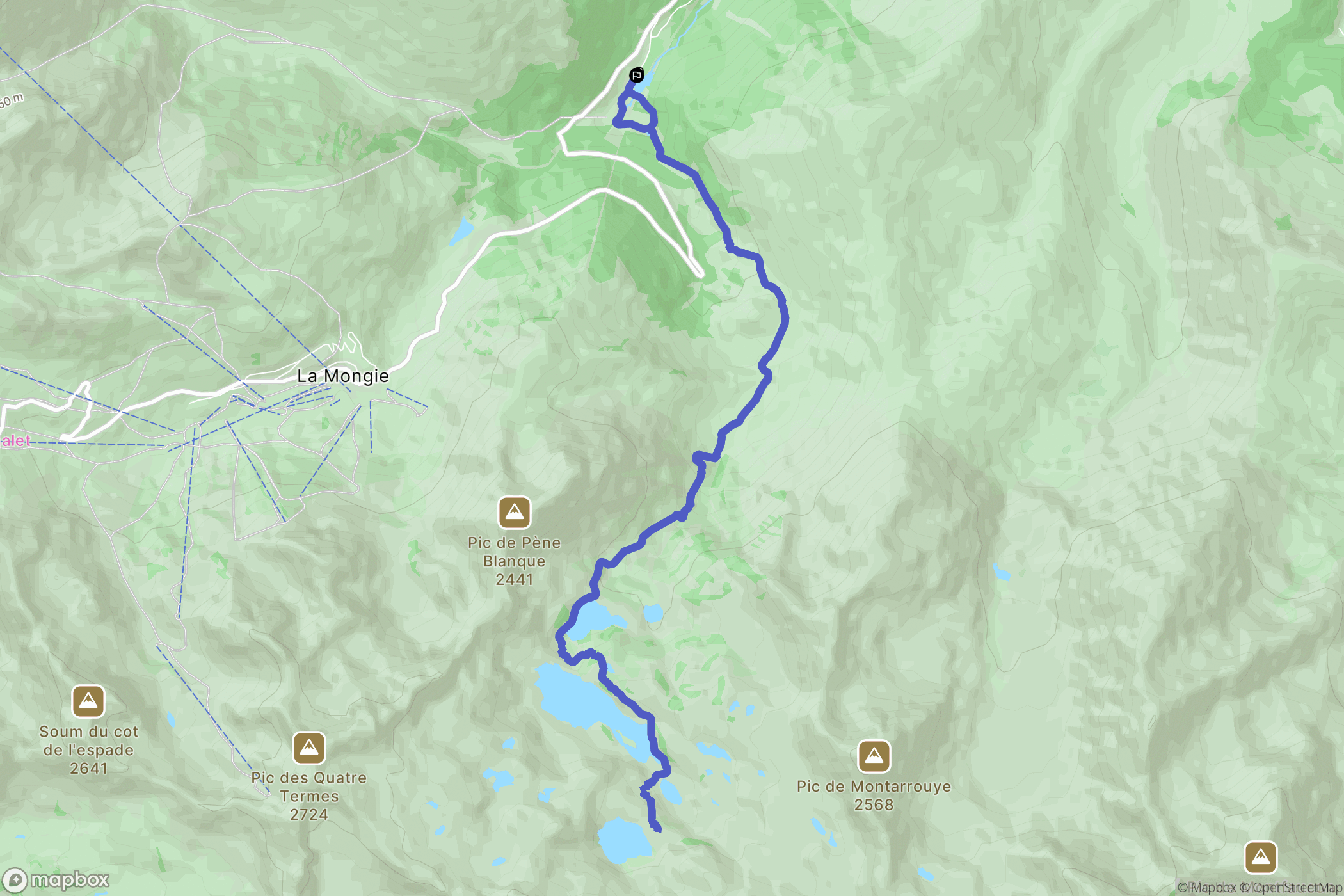 Artigues : carte du parcours de randonnée - France
