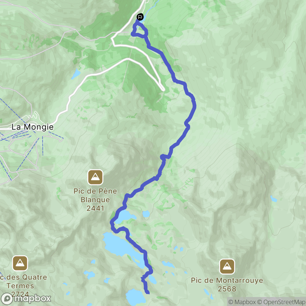 Artigues : carte du parcours de randonnée - France