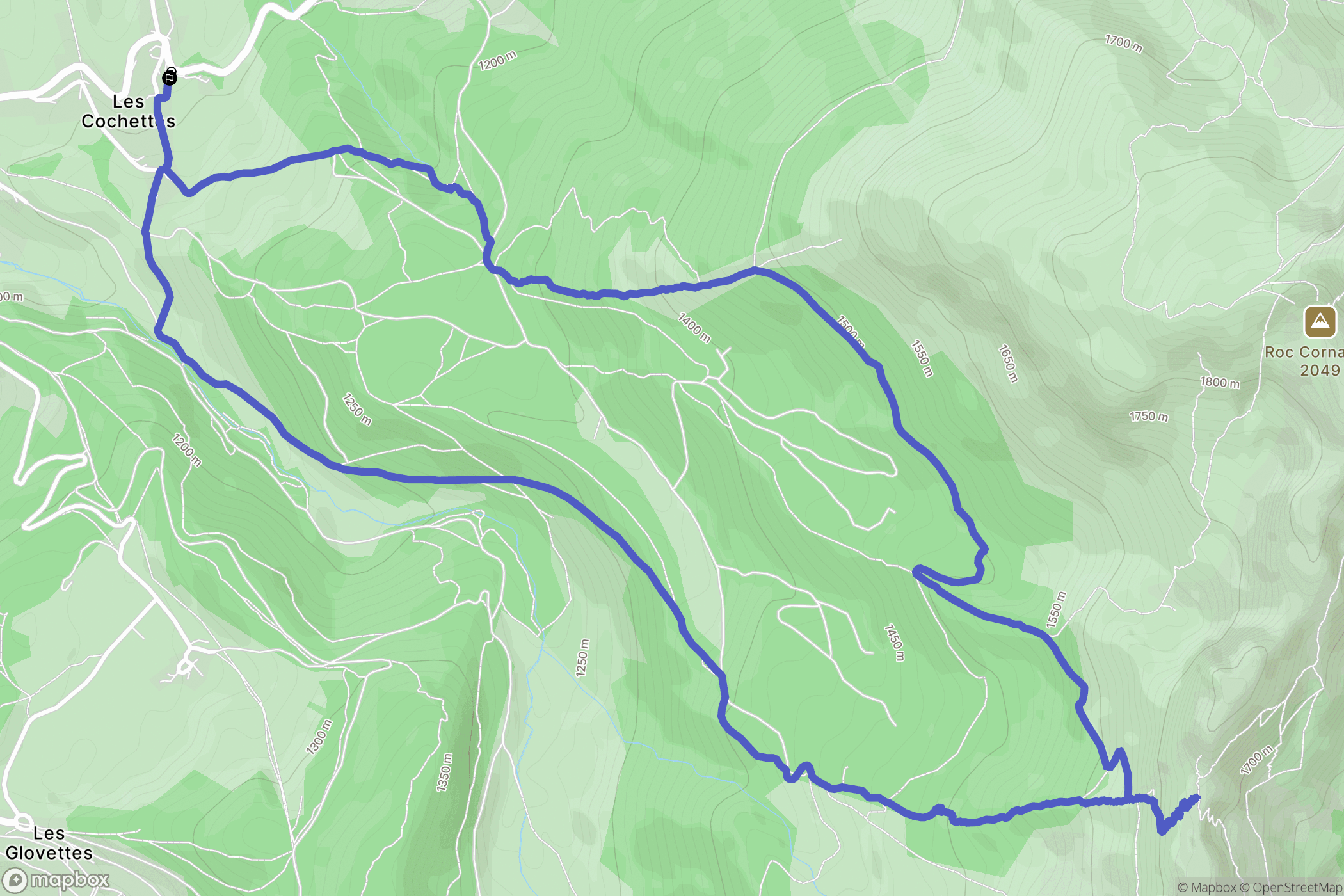 Villard-de-Lans : carte du parcours de randonnée - France