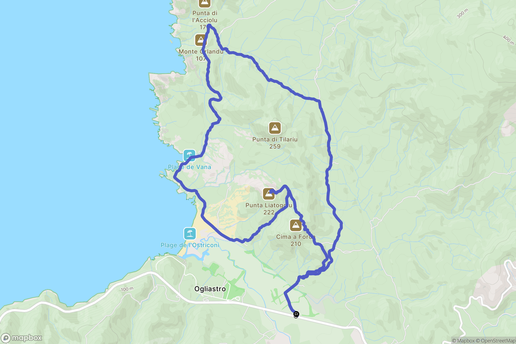 Ogliastro: routekaart voor buitenactiviteiten - France