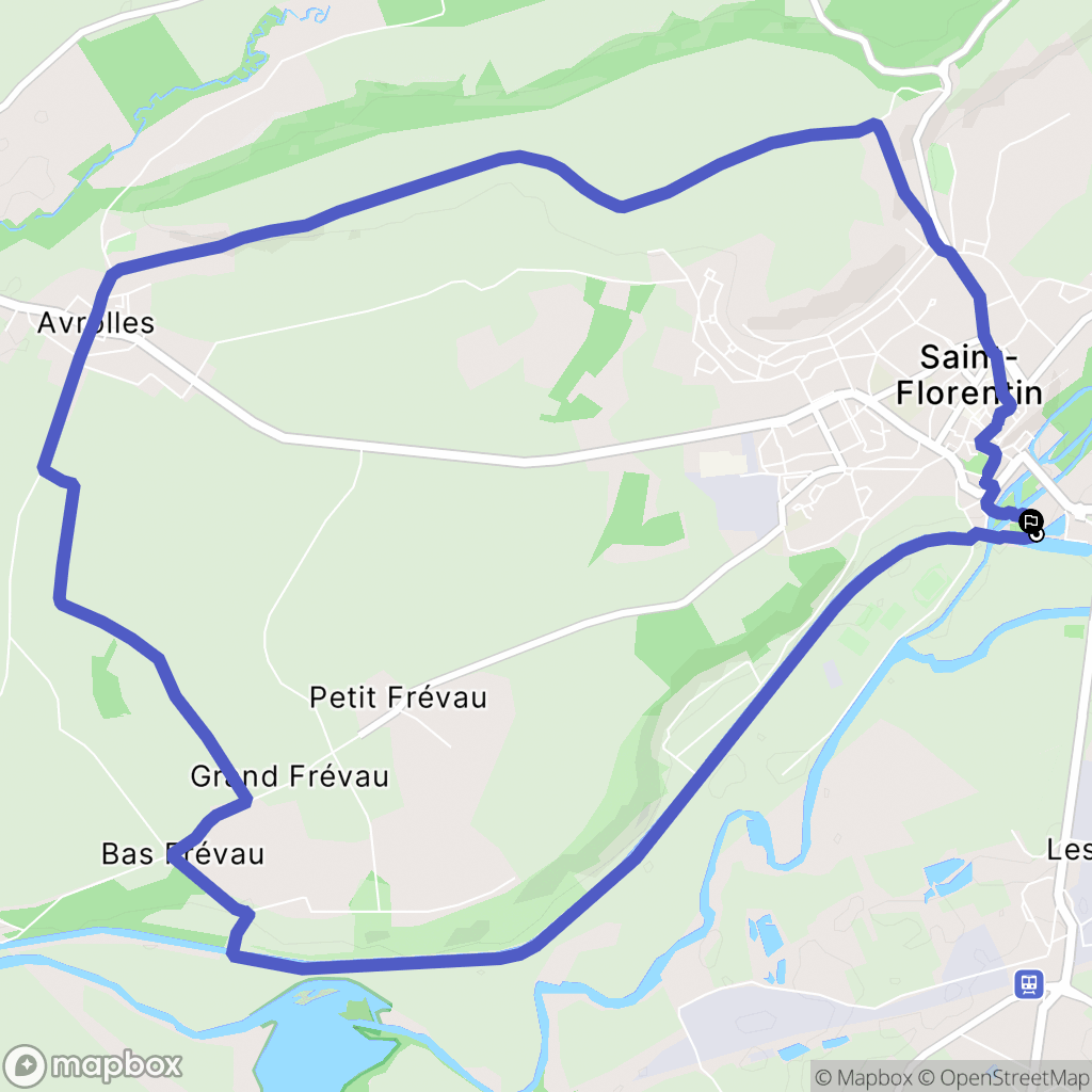 Saint-Florentin : carte du parcours de randonnée - France