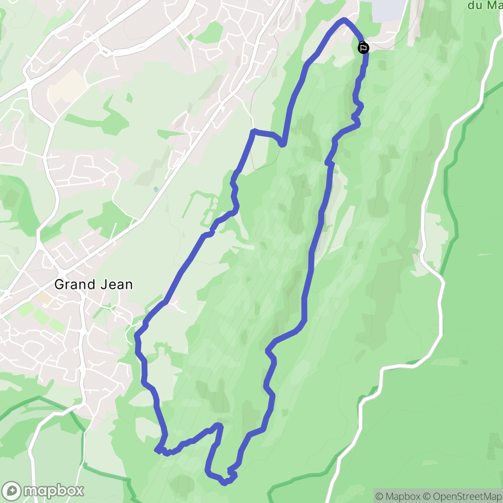 Annecy : carte du parcours de randonnée - France