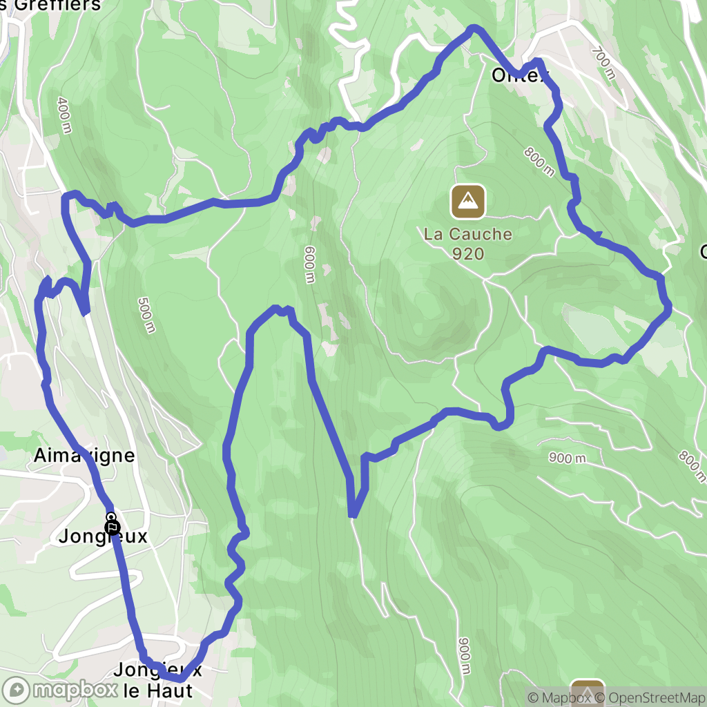 Jongieux : carte du parcours de randonnée - France