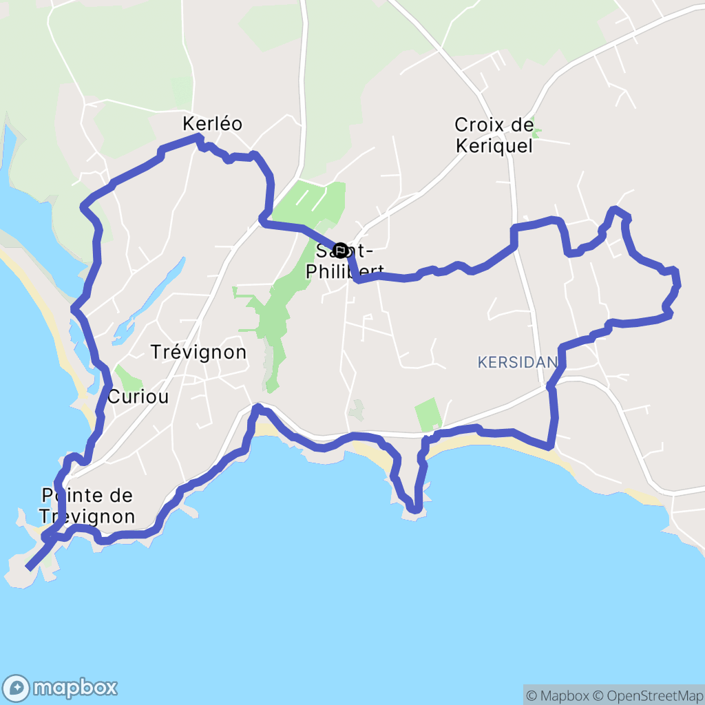 Saint-Philibert : carte du parcours de randonnée - France