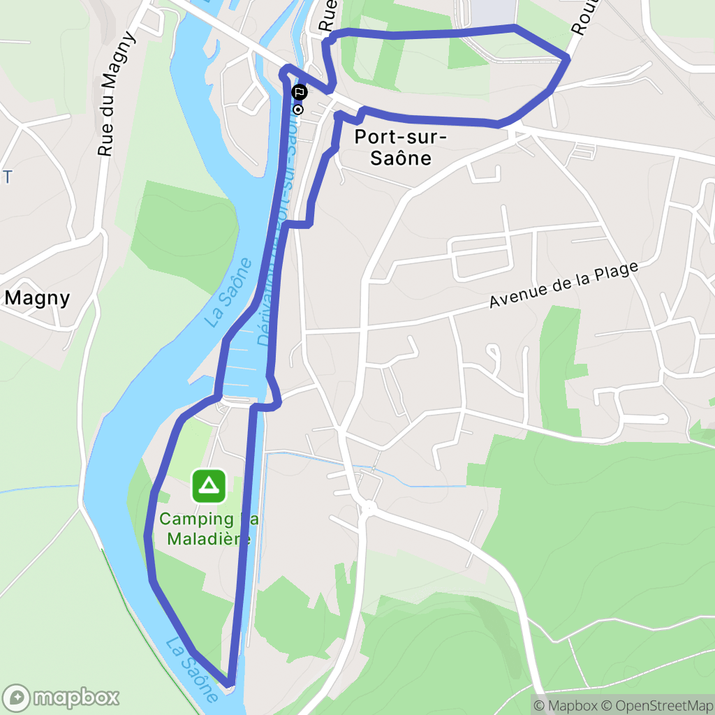 Port-sur-Saône : carte du parcours de randonnée - France