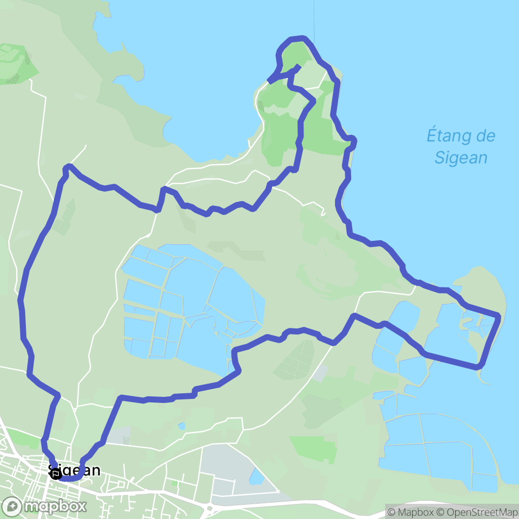 Sigean : carte du parcours de randonnée - France