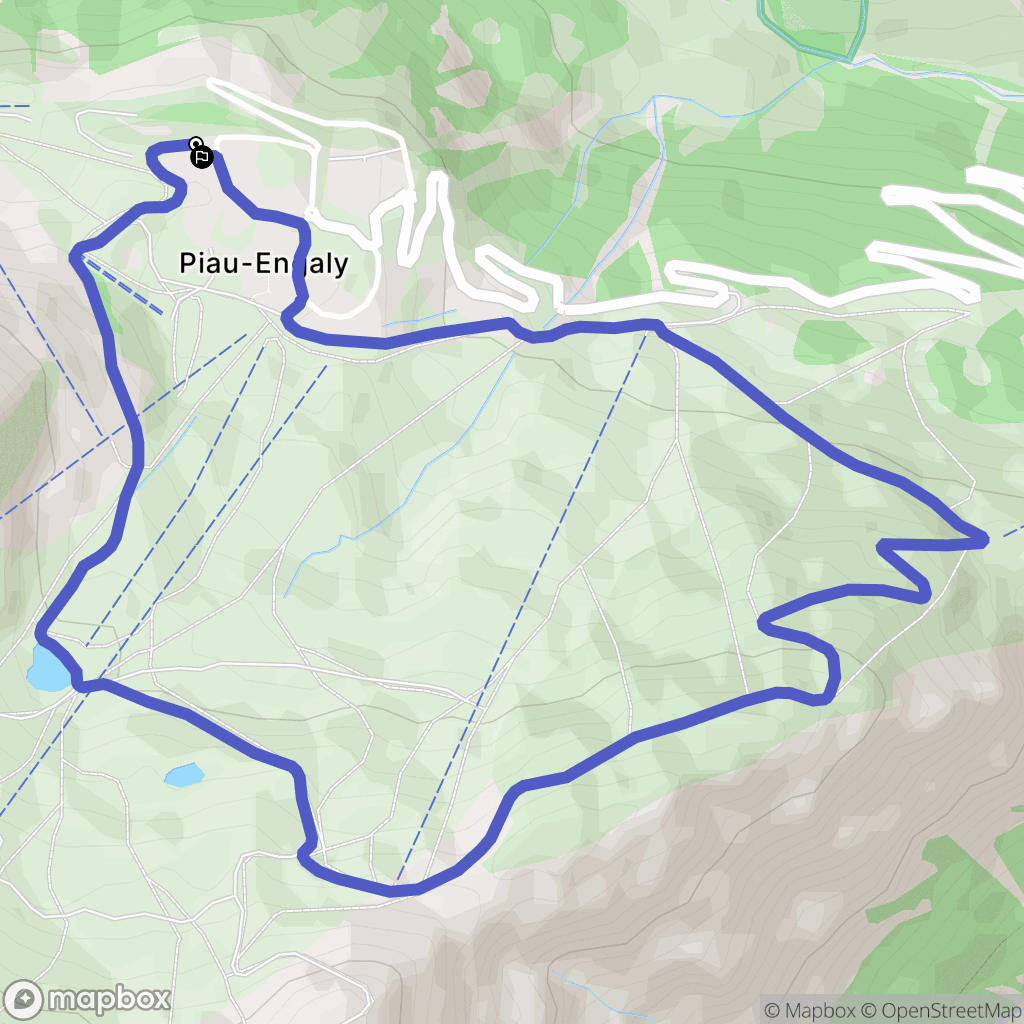 Aragnouet : carte du parcours de randonnée - France