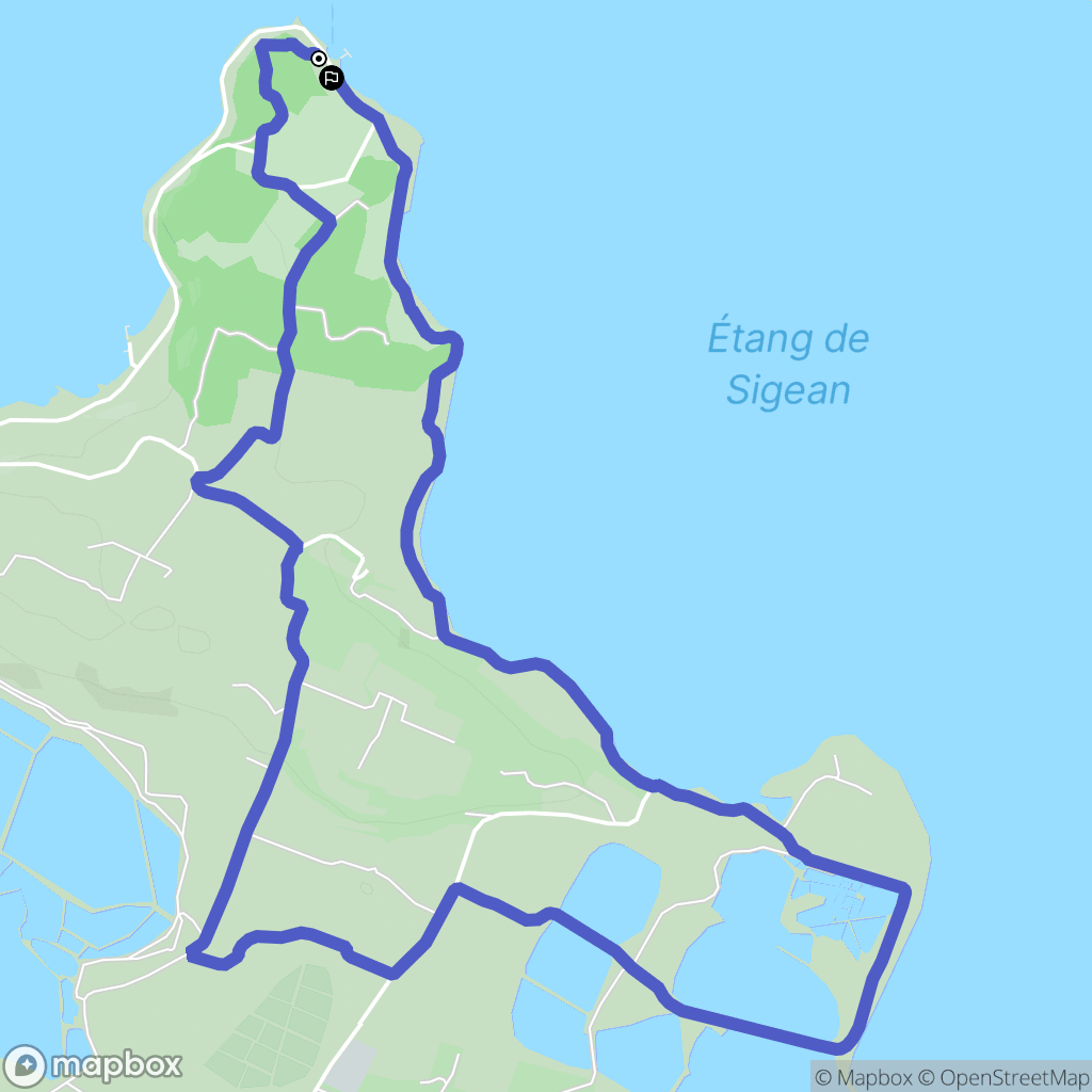 Sigean : carte du parcours de randonnée - France